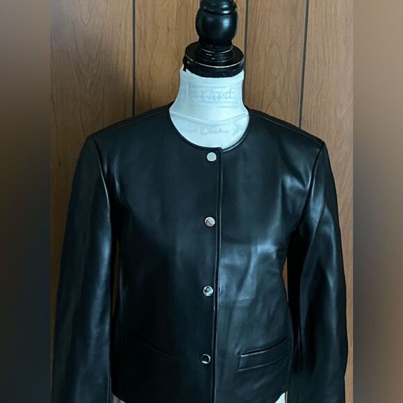 Theory Leather Crop Jacket size 4 - Picture 5 of 12